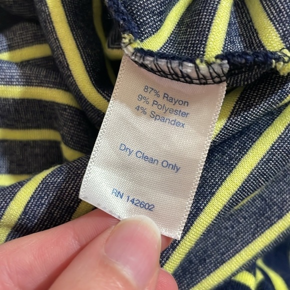 Sail to Sable STS Singing Stripes Navy Green Dress - Picture 8 of 8